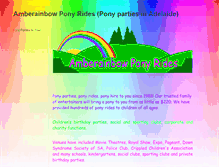 Tablet Screenshot of amberainbowponyrides.com
